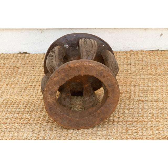 1950s Antique Rustic Minimalist Lobi Stool For Sale - Image 5 of 8