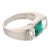 1950s Agl 2.00 Carat Colombian Emerald Diamond 14k White Gold Three Stone Ring, Size 8.75 For Sale - Image 4 of 6
