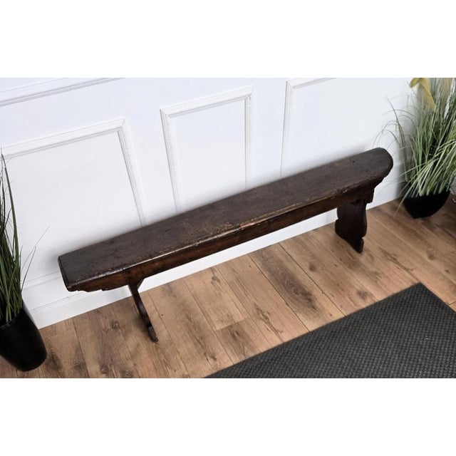 Gold Antique Rustic Italian Bench, 1890s For Sale - Image 8 of 10