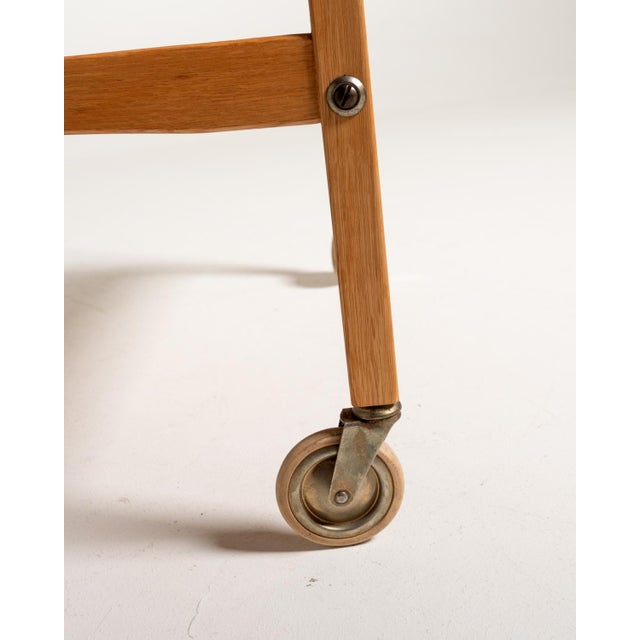 Scandinavian Rectangular Oak Trolley, 1960s For Sale - Image 4 of 9