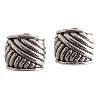 Late 20th Century Pair of Kieselstein-Cord Sterling Earrings For Sale
