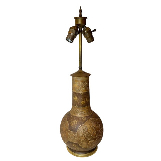 Japanese 1920s Japanese Nippon Vase as a Lamp For Sale - Image 3 of 18