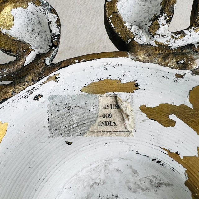 Gold Art Deco Design Candle Sconces - a Pair For Sale - Image 8 of 12