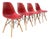 Side Chairs in Ox Red Saddle Leather from Sol & Luna, 2000s, Set of 4 For Sale