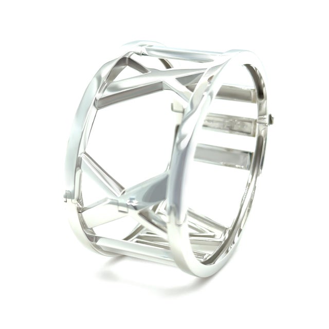 A timeless Tiffany & Co. Atlas cuff bracelet crafted in 18ct white gold, showcasing the Maison’s iconic open-work Roman...
