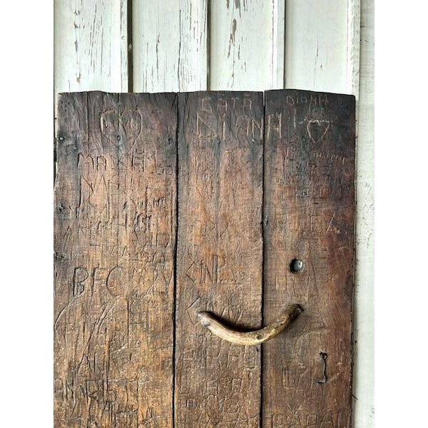 Late 18th Century Welsh Mountain Cottage Grafitti Door For Sale - Image 10 of 10