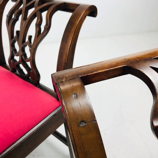 18th Century Carved Mahogany Chippendale Window Seats / Benches - A Pair For Sale - Image 11 of 12