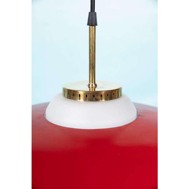 Contemporary Vintage Opaline Hanging Lamp by Bent Karlby for Lyfa For Sale - Image 3 of 13