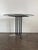 1980's Robert Josten aluminum and glass dining table in good vintage condition. Minor chip on the glass. Nice patina all...