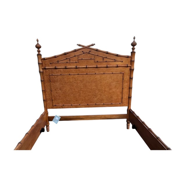 Bernhardt British Colonial Style Queen Size Bed For Sale - Image 9 of 10