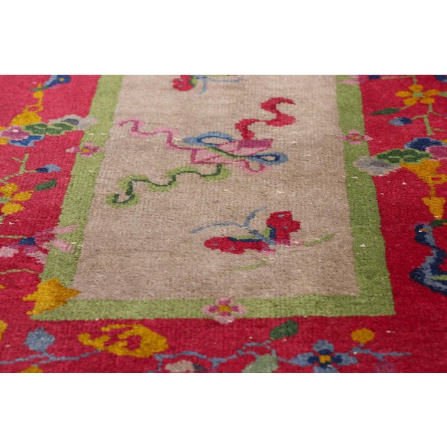 Early 20th Century Antique Chinese Art Deco Rug, 02'00 X 02'09 For Sale - Image 5 of 10
