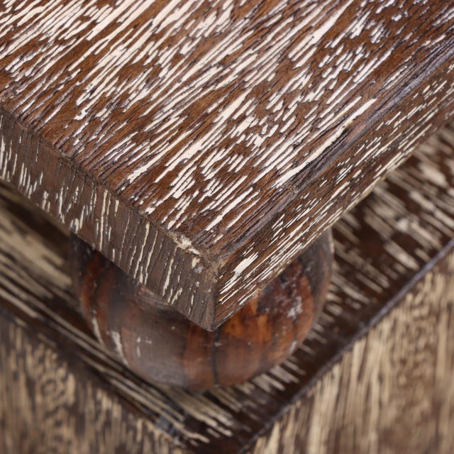 Wood A Pair of Cerused Oak Pedestals. Contemporary. For Sale - Image 7 of 8
