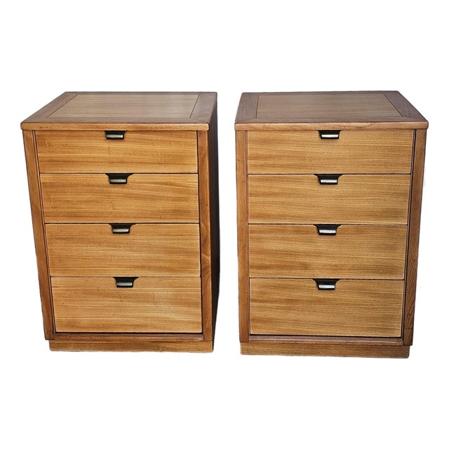 1950s Drexel Pair of Nightstands, Drexel Precedent Collection by Edward Wormley, Mid Century Modern For Sale