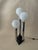 Mid-Century Modern Vintage Space Age Three Globe Chrome and Triangle Lamp For Sale - Image 3 of 6