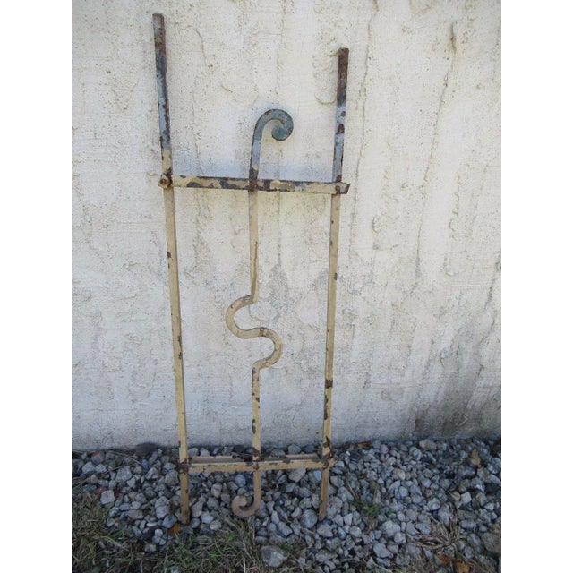 Antique Victorian Iron Gate Window Garden Fence Architectural Salvage Door #085 For Sale In Philadelphia - Image 6 of 6