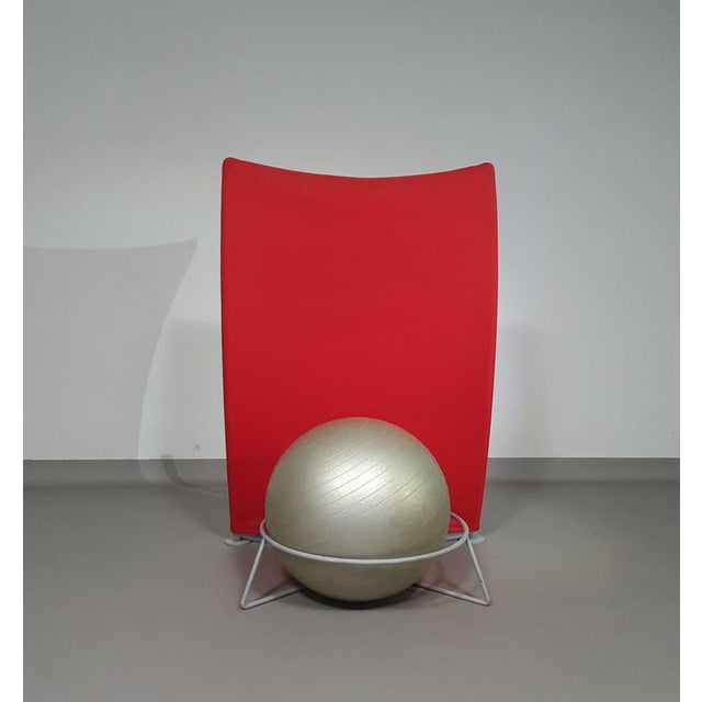 Italian Modern Red San Siro Ball Armchair by Fabrizio Ballardini, 1995 For Sale - Image 5 of 8