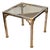 Vintage Italian Brass and Chrome Side Table by Tricom With Glass Top For Sale