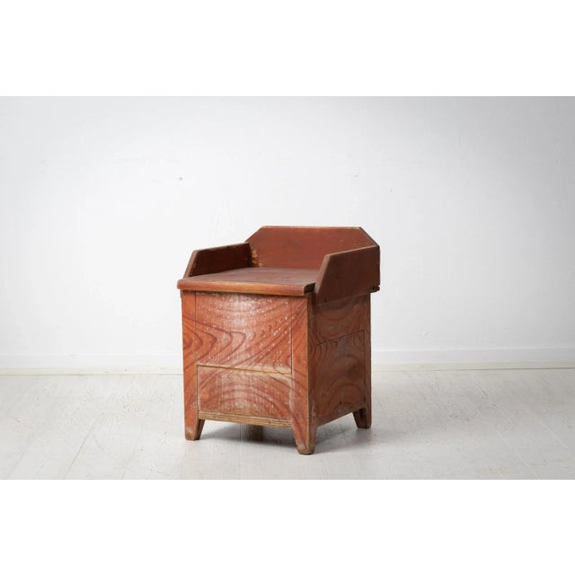 Antique Swedish Folk Art Childrens Chair For Sale - Image 3 of 10