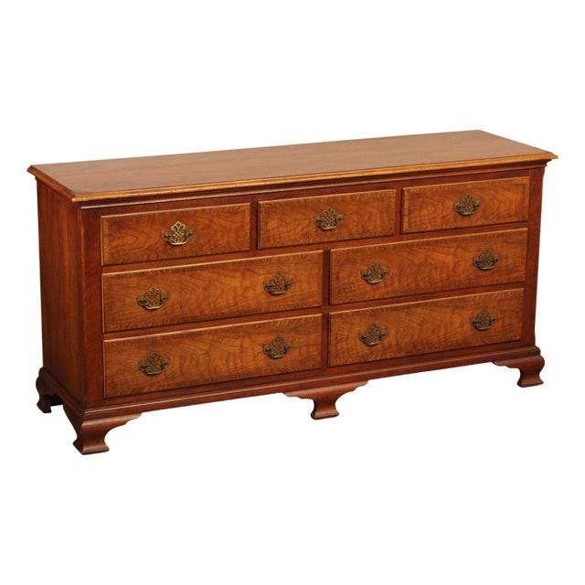 Baker Milling Road Georgian Style Walnut Long Dresser For Sale