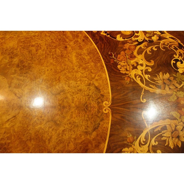 Burr Walnut Marquetry Dining Table and Chairs, 1990s, Set of 19 For Sale - Image 18 of 18