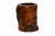 Brown Antique Whole Root Solid Wood Brush Pot Vase Jar 15.75 Lb For Sale - Image 8 of 17