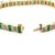 Contemporary 1980s 14k Yellow Gold Emerald & Diamond Bracelet For Sale - Image 3 of 10