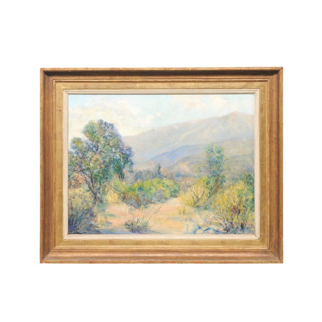 Mid 20th Century Framed Impressionistic California Landscape For Sale - Image 4 of 12