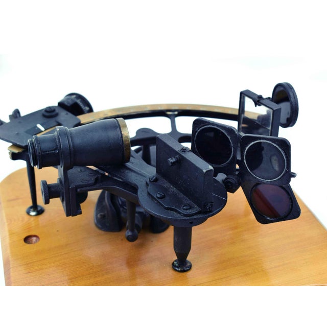 Authentic 1944 Leupold & Stevens Instruments Sextant Ship Navigator Wall Decor Usa For Sale - Image 9 of 12