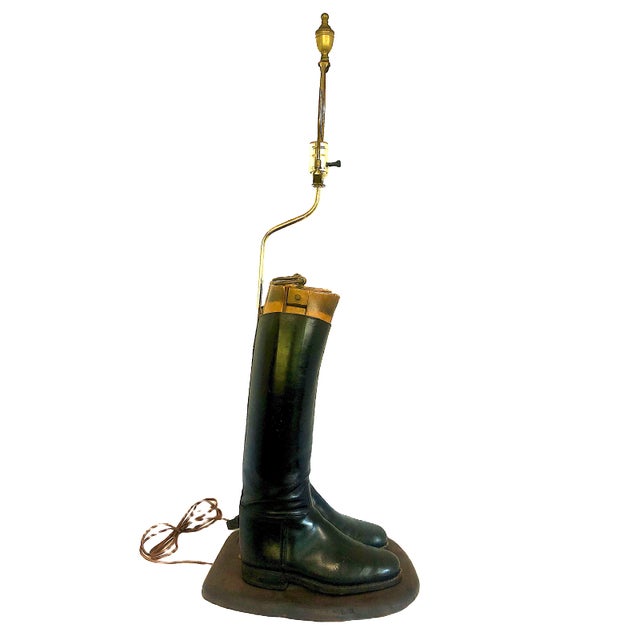 Mid 20th Century Equestrian Chic in a Lamp With Boots by Henry Maxwell of London For Sale In San Francisco - Image 6 of 12