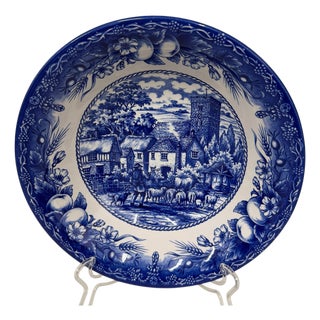 Vintage Royal Staffordshire Serving Bowl, “The Herdsman” Pattern, Made in England For Sale