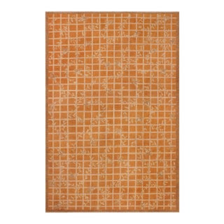 1990s 1990s Sun Faded Orange/Brown Hand Knotted Wool Rug For Sale