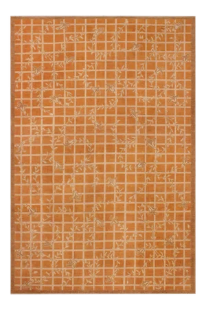1990s 1990s Sun Faded Orange/Brown Hand Knotted Wool Rug