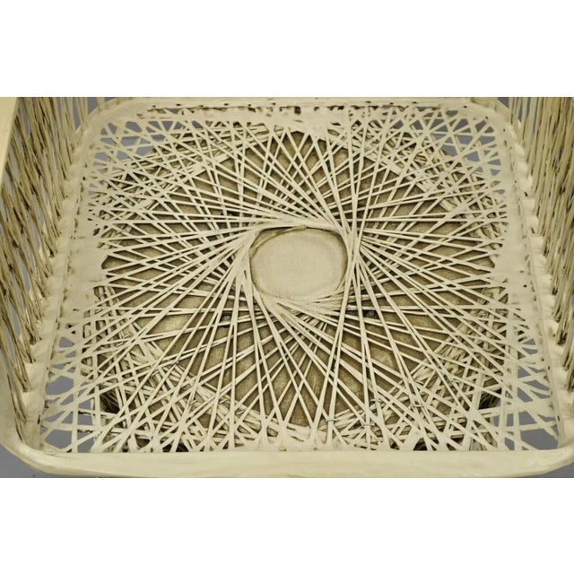 Mid 20th Century Vintage Russell Woodard Style Woven Spun Fiberglass Chair For Sale - Image 5 of 11