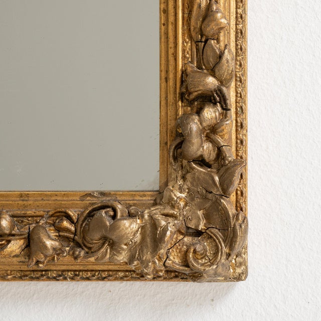 Early 20th Century Early 20th Century France Gold Wood Mirror For Sale - Image 5 of 7