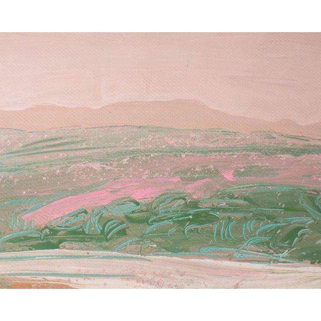 1980s Abstract Acrylic Landscape Painting by Harry HIlson For Sale - Image 4 of 7