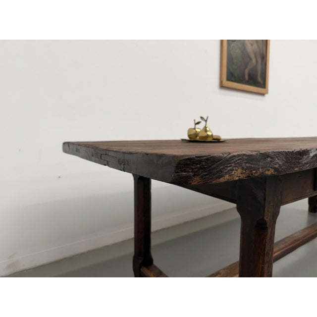 Brutalist Farmhouse Table in Oak, 1920s For Sale - Image 11 of 18