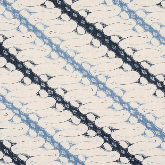 Contemporary SAMPLE - Schumacher X Rita Konig Ronnie Fabric In Blue For Sale - Image 3 of 5