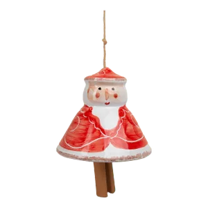Handpainted Santa Claus Ceramic Bell