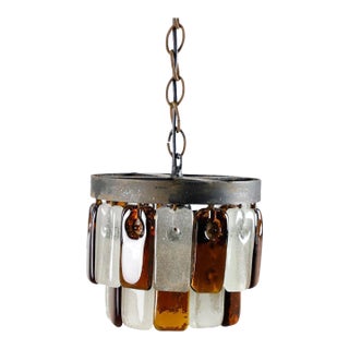 Feders Hand Blown Glass Chandelier For Sale