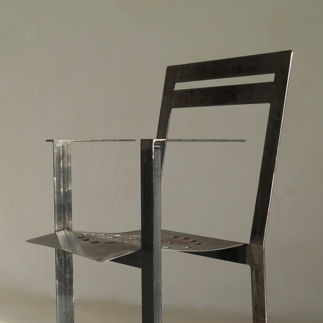 Metal Modern Steel Chair by Albert in T Veld, 1980s For Sale - Image 7 of 18