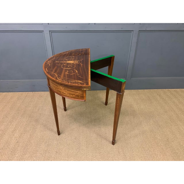 Antique Inlaid Mahogany Card Table, 1900 For Sale - Image 4 of 16