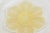 This 1980's vintage Italian Murano pedestal glass bowl or low dish is white with gold aventurine flower design in the...