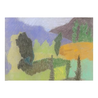 1960 Frank Wallace Modern Mountain Landscape For Sale