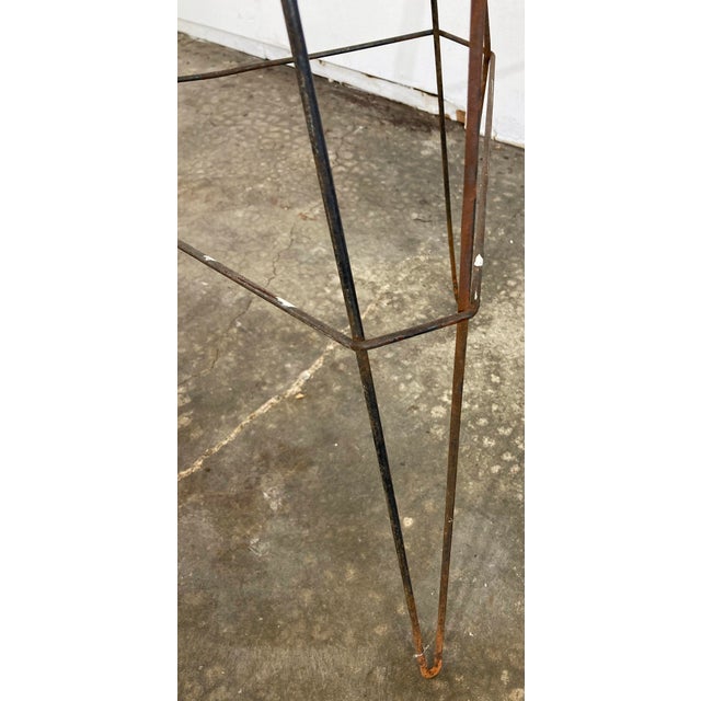Metal Vintage Mid-Century Modern Iron Tripod Plant Stand For Sale - Image 7 of 7