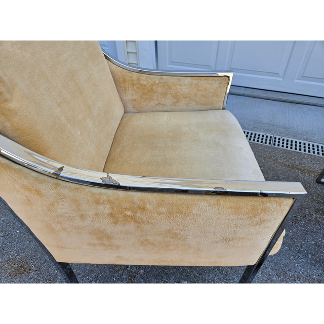 Comfort Designs Chrome and Upholstered Armchairs (Set of 5) For Sale - Image 9 of 15