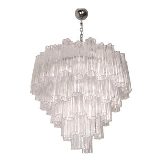 Tronchi Murano Glass Chandelier by Venini 1980s For Sale