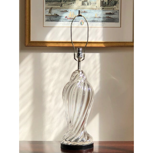 Mid-Century Modern Mid-20th Century Murano Style Handblown Glass Table Lamp For Sale - Image 3 of 12