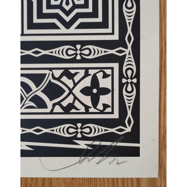 Shepard Fairey (Obey), Peace and Justice Ornament Black, 2012, Screenprint For Sale - Image 5 of 8