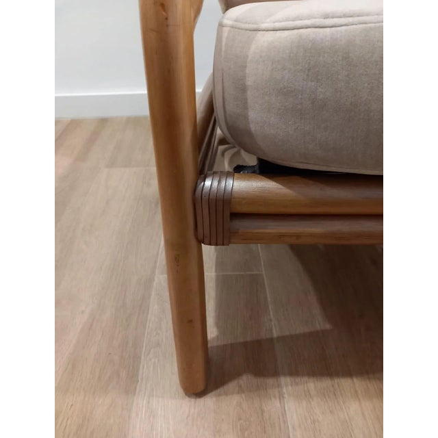 Beige Set of Scandinavian Two Rattan Armchairs, 1970s For Sale - Image 8 of 11