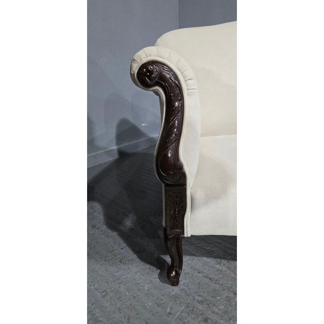 Antique Upholstered Two-Seater Sofa, 1900s For Sale - Image 4 of 12